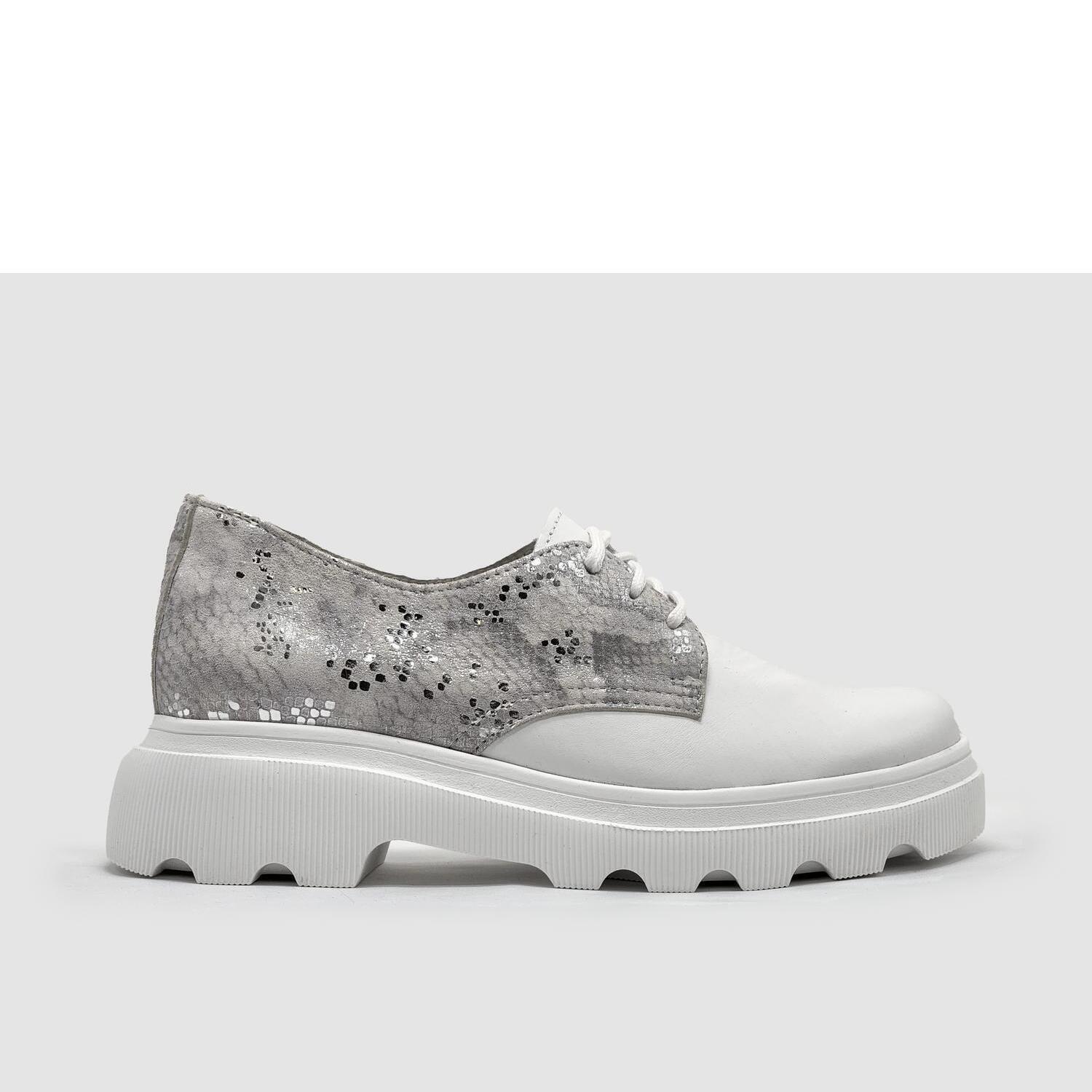 New Kcr Group Women's Modern Low-Top Leather Shoes In White